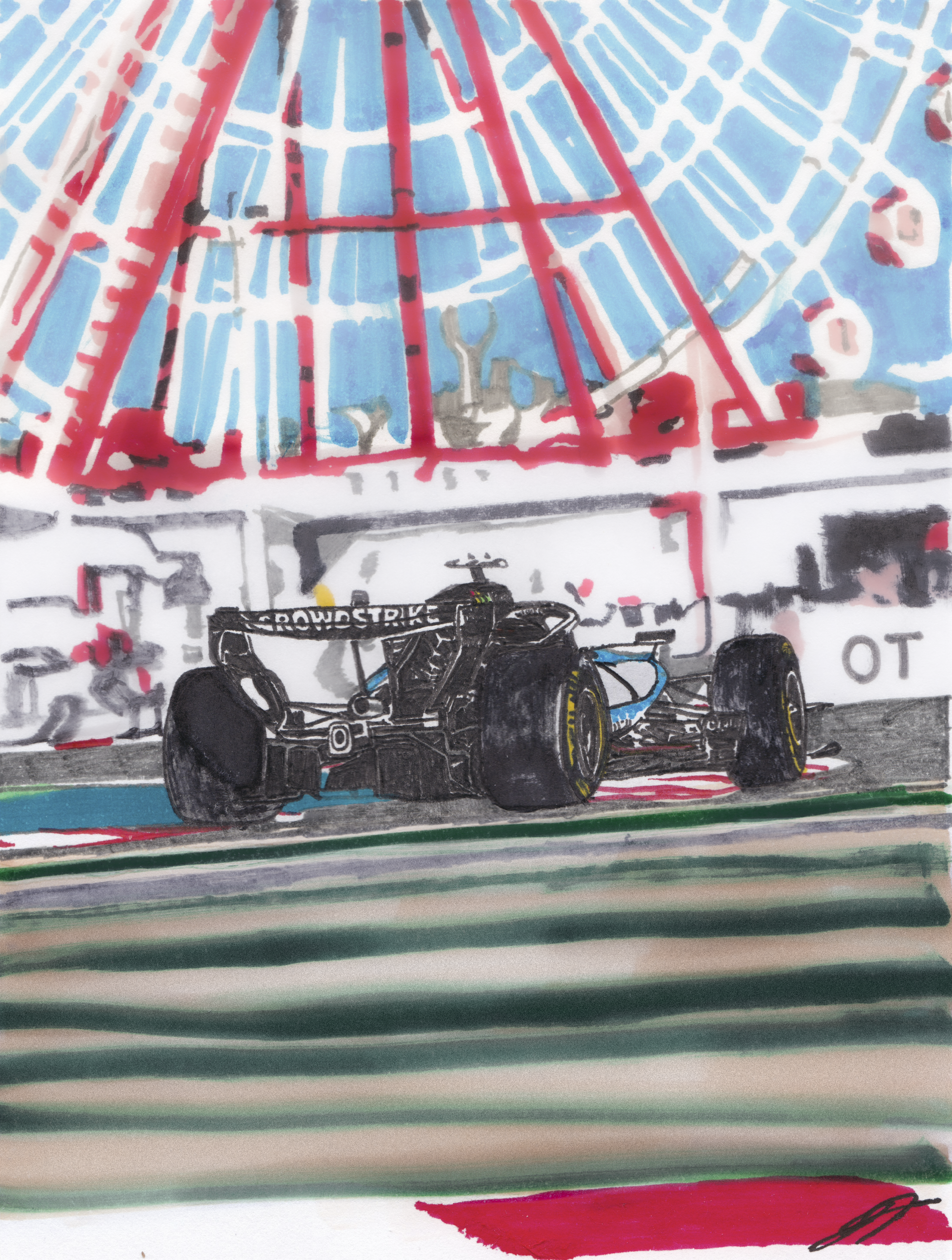 F1ファンアート：Announcement FORMULA 1 ARAMCO JAPANESE GRAND PRIX 2026 RACE will begin on March 28th from 03 00 PM - Formula 1イラスト作品